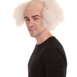 HPO Bald Old Men Style Wig | Bald Cap White Wig