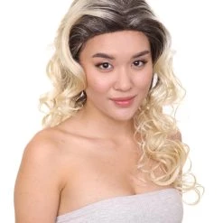 HPO Sitcom Womens Wig | Blond Curly Character Cosplay Halloween Wig | Premium Breathable Capless Cap Men's