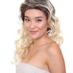HPO Sitcom Womens Wig | Blond Curly Character Cosplay Halloween Wig | Premium Breathable Capless Cap Men's