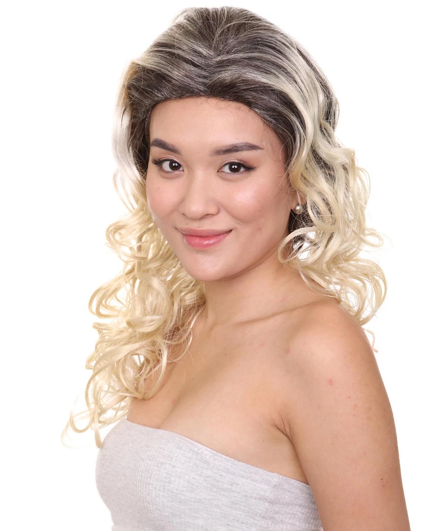 HPO Sitcom Womens Wig | Blond Curly Character Cosplay Halloween Wig | Premium Breathable Capless Cap Men's