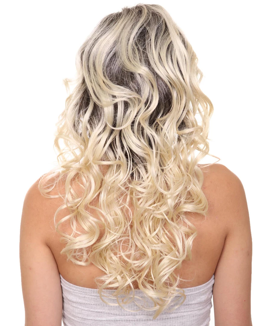 HPO Sitcom Womens Wig | Blond Curly Character Cosplay Halloween Wig | Premium Breathable Capless Cap Men's