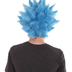 HPO Scientist TV/Movie Mens Wig And Unibrow | Sky Blue Cosplay Halloween Wig | Premium Breathable Capless Cap Men's