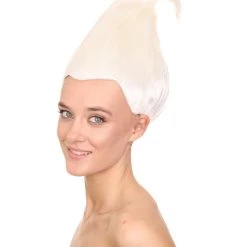 HPO Troll World Tour | Women's Blonde Straight Spiked Troll Wig | Premium Breathable Capless Cap