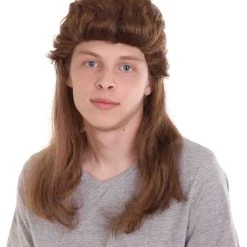 HPO 80's Mullet Wig | Honey Blonde Retro Wig | Premium Breathable Capless Cap