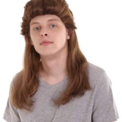 HPO 80's Mullet Wig | Honey Blonde Retro Wig | Premium Breathable Capless Cap