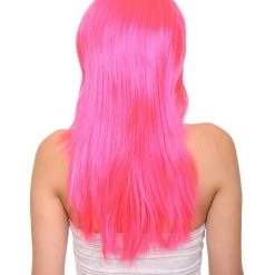 HPO Party Girl Adult Wig | Neon Pink Party Ready Fancy Cosplay Halloween Wig | Premium Breathable Capless Cap