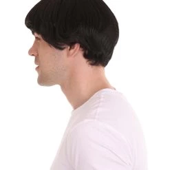 HPO 60's Iconic Rock Band Mens Wig | Black Celebrity Wig | Premium Breathable Capless Cap Men's