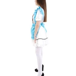 HPO Adult Women's Anime Cosplay French Maid Fancy Uniform Costume | Lake Blue Cosplay Costume