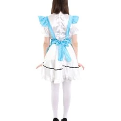 HPO Adult Women's Anime Cosplay French Maid Fancy Uniform Costume | Lake Blue Cosplay Costume