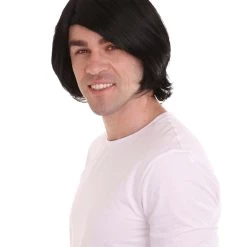 HPO King Of Pop Mens Wig | Black Pop Star Celebrity Wig | Premium Breathable Capless Cap Men's