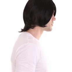 HPO King Of Pop Mens Wig | Black Pop Star Celebrity Wig | Premium Breathable Capless Cap Men's