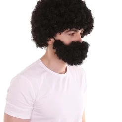 HPO Kids Afro Wig & Full Beard | Jumbo Black Cosplay Halloween Wig