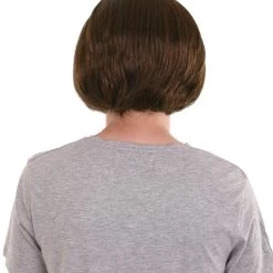 HPO Horror Movie Mens Wig | Dark Auburn Wig With Bald Cap