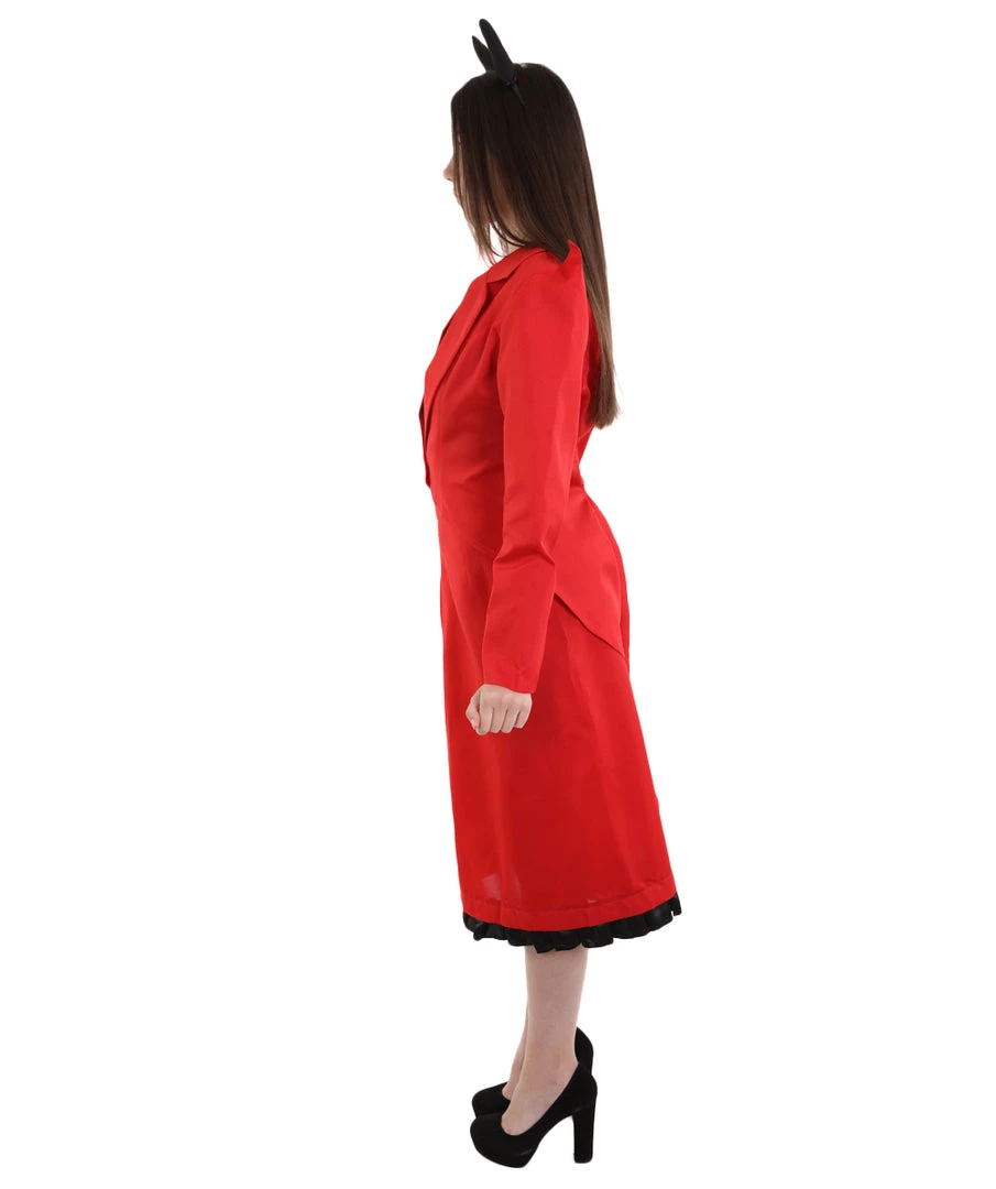 HPO Adult Women's Devilish Diva Costume | Red Halloween Costume