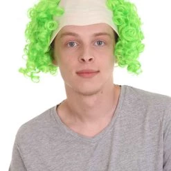 HPO Mens Scary Bald Clown Curly Wigs Collection | Cosplay Halloween Wigs Men's