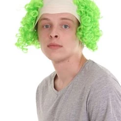 HPO Mens Scary Bald Clown Curly Wigs Collection | Cosplay Halloween Wigs Men's