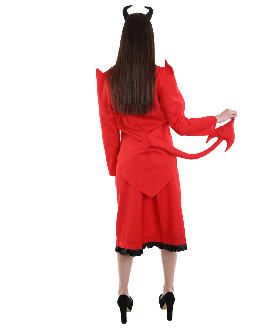 HPO Adult Women's Devilish Diva Costume | Red Halloween Costume