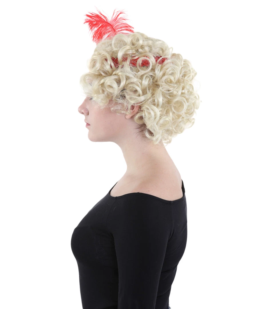 HPO Hollywood Feather Flapper Womens Wig | Blond Character Cosplay Halloween Wig | Premium Breathable Capless Cap Men's