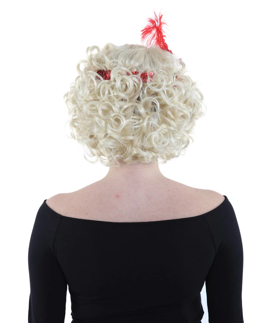 HPO Hollywood Feather Flapper Womens Wig | Blond Character Cosplay Halloween Wig | Premium Breathable Capless Cap Men's