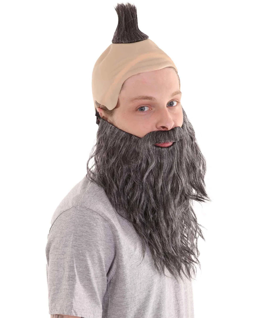 HPO Dwarf Anime Mens Wig | Full Beard And Mustaches Set Wig Men's