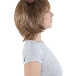 HPO Men's Deer Angel Womens Wig | Brown Cosplay Wig W/ Ears | Premium Breathable Capless Cap