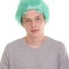 HPO Men's Pirate Anime Mens Wig | Greenish Blue Cosplay Halloween Wig | Premium Breathable Capless Cap