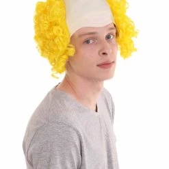 HPO Mens Scary Bald Clown Curly Wigs Collection | Cosplay Halloween Wigs Men's