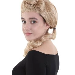 HPO Men's Singer Womens Blonde Ponytail Wig | Pop Star Rock Wig | Premium Breathable Capless Cap