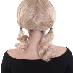 HPO Men's Singer Womens Blonde Ponytail Wig | Pop Star Rock Wig | Premium Breathable Capless Cap