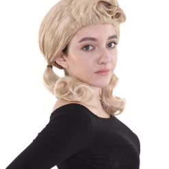 HPO Men's Singer Womens Blonde Ponytail Wig | Pop Star Rock Wig | Premium Breathable Capless Cap