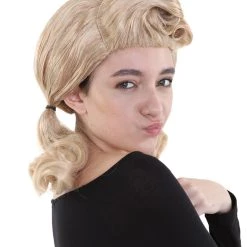 HPO Men's Singer Womens Blonde Ponytail Wig | Pop Star Rock Wig | Premium Breathable Capless Cap