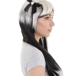 HPO Men's New Rave Long Womens Wig | Blonde Black Long Cosplay Halloween Wig | Premium Breathable Capless Cap