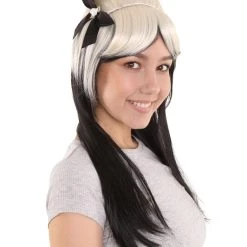 HPO Men's New Rave Long Womens Wig | Blonde Black Long Cosplay Halloween Wig | Premium Breathable Capless Cap