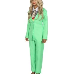 HPO Adult Women's EXCLUSIVE! Deluxe Singer Party Suit Costume | Lt. Green Cosplay Costume