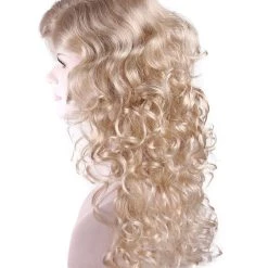 HPO Blonde Passion Adult Womens Wig | Curly Glamour Cosplay Halloween Wig | Premium Breathable Capless Cap