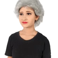 HPO Adult Women’s 80s American Sitcom Grandma Short Curly Grey Wig Men's