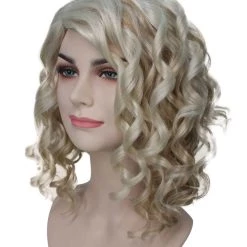 BC Wavy Introverted Bob | Women's Blonde Color Wavy Shoulder Length Trendy Introverted Bob Wig