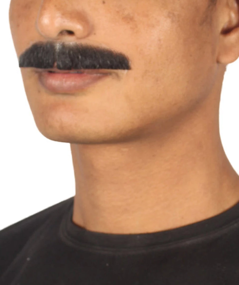 HPO Men's Painter Brush Style Moustache Set | Black Cosplay Facial Hair