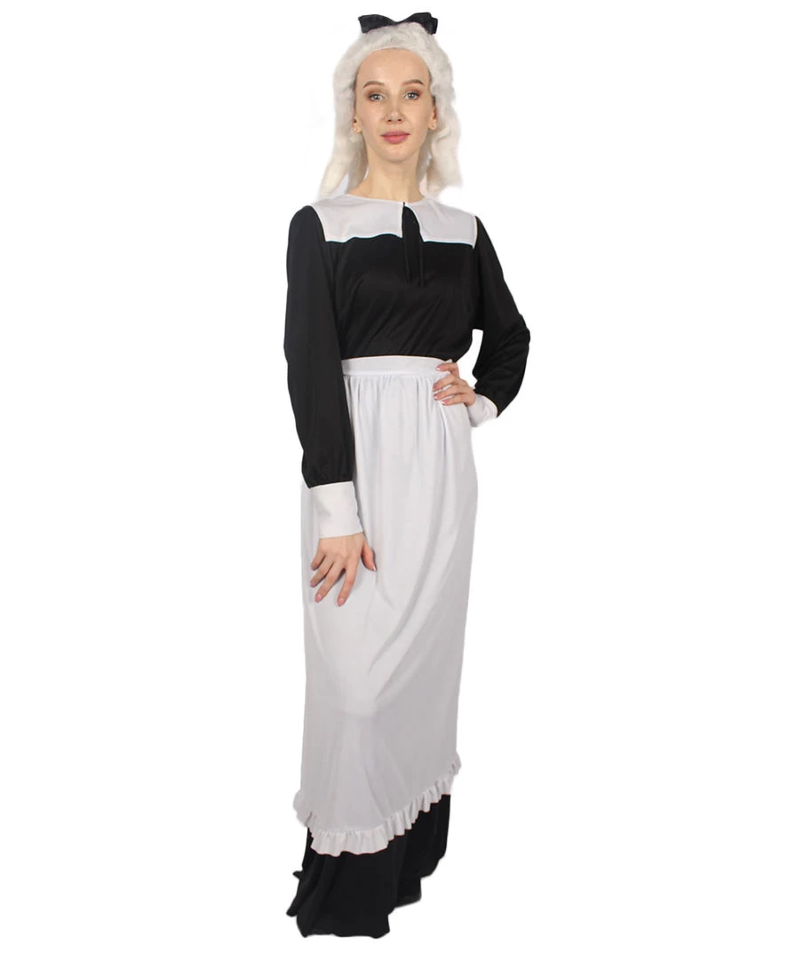 HPO Adult Women's Pilgrim Costume | Black Cosplay Costume