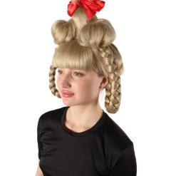 HPO Adult Women's Christmas Classic Story Character Wigs With Bending Braids