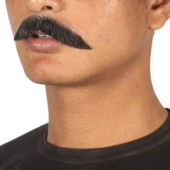 HPO Men's Painter Brush Style Moustache Set | Black Cosplay Facial Hair