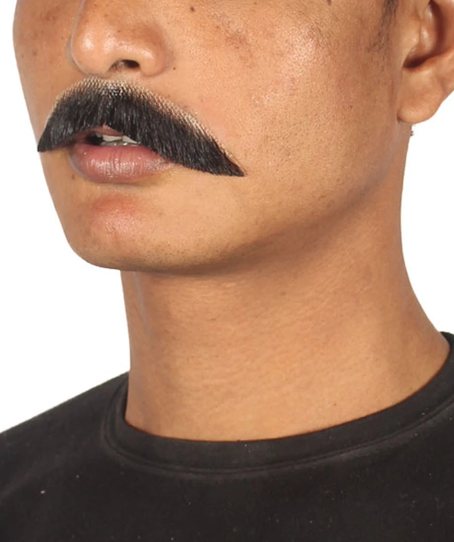 HPO Men's Painter Brush Style Moustache Set | Black Cosplay Facial Hair