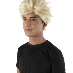 HPO Adult Men's Japanese Superhero Manga Blonde Spiky Wig