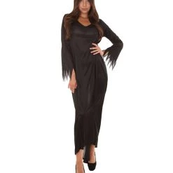 HPO Adult Women's Morticia TV/Movie Costume | Black Cosplay Costume