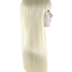 HPO Adult Women's Long Bob Wig, Blonde | Premium Breathable Capless Cap