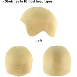 HPO Mens Grey Bald Cap Wig With Eye Patch | Cosplay Halloween Wig Men's