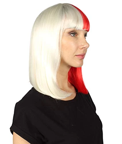 HPO Womens Two-tone Medium Bob Wig | Premium Breathable Capless Cap