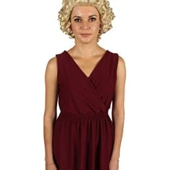 HPO Women's Womens Colonial Historical Curly Wig | Multiple Colors | Premium Breathable Capless Cap