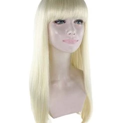 HPO Adult Women's Long Bob Wig, Blonde | Premium Breathable Capless Cap