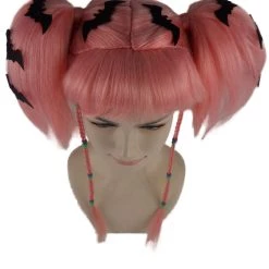 HPO Womens Coral Bat Angel Wig, Pink | Premium Breathable Capless Cap Women's